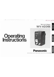 Panasonic WVP F 10 E manual. Camera Instructions.